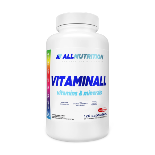 Todos los vitaminas y minerales, 120 cápsulas.