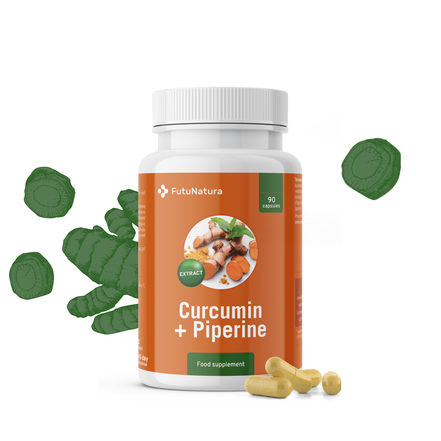 Curcumina en compañía de piperina
