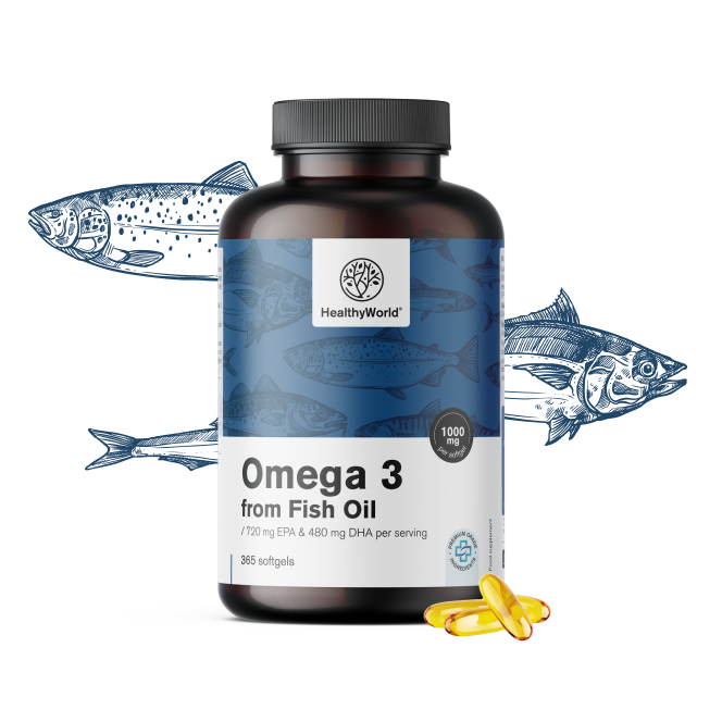 Omega-3 1000 mg – de aceite de pescado