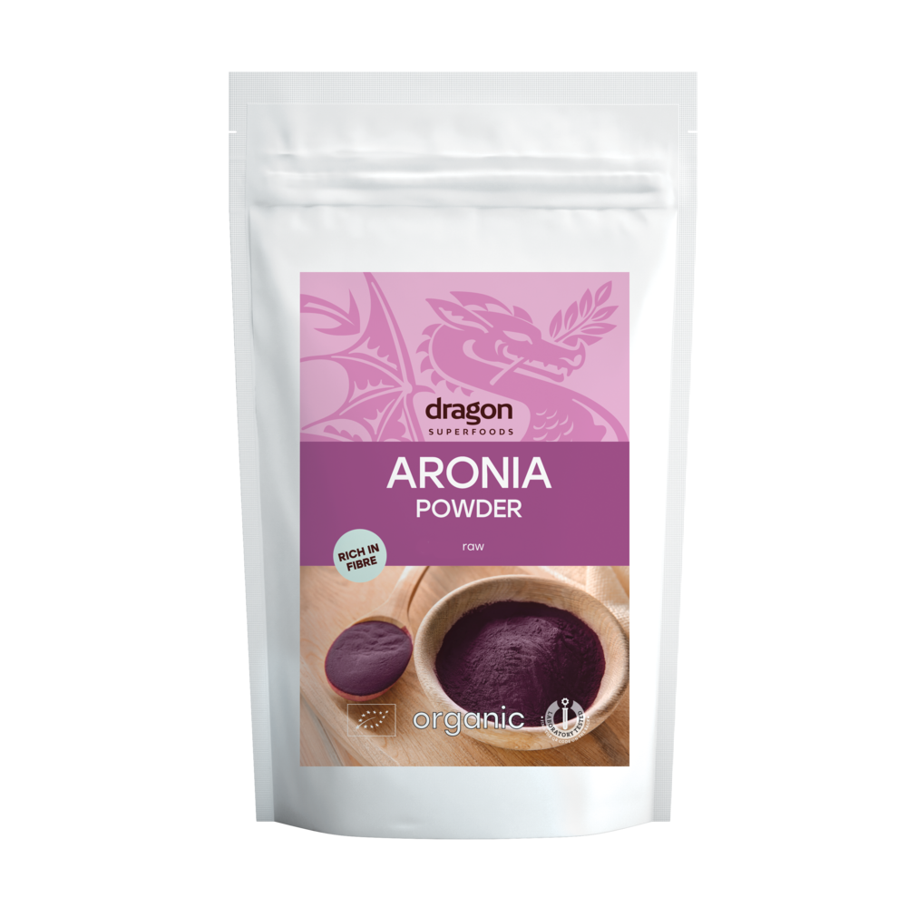 Bayas de aronia en polvo.