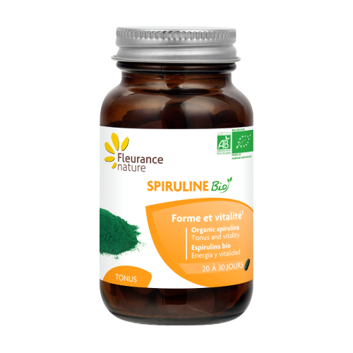 BIO Spirulina con vitaminas A y B12.