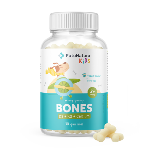 BONES – Gominolas infantiles para los huesos, 30 gominolas