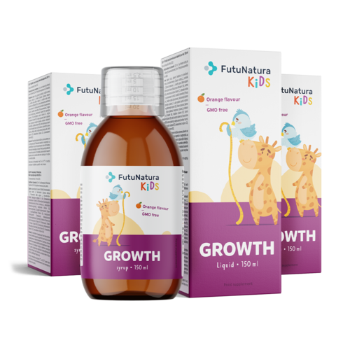 3x GROWTH – Complemento alimenticio líquido para niños en periodo de crecimiento, en total 450 ml
