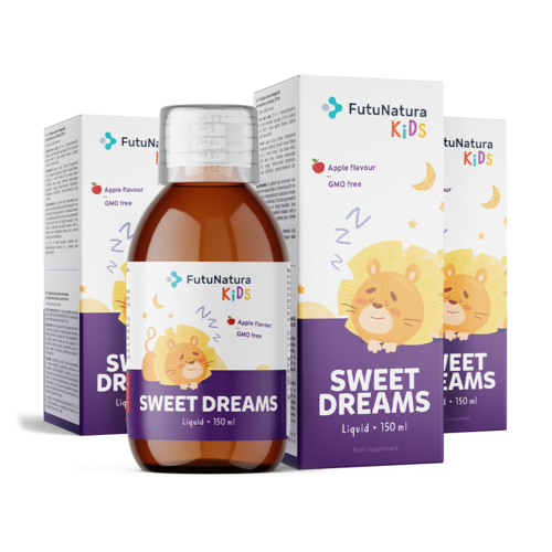 3x Sweet Dreams – Complemento alimenticio líquido infantil para dormir, en total 450 ml