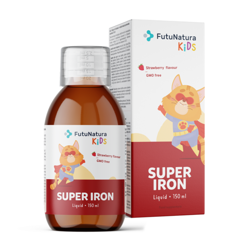 Super Iron:  Hierro + vitaminas B – Complemento alimenticio líquido para niños, 150 ml