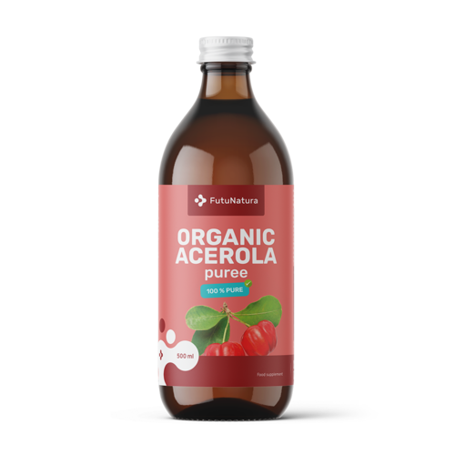 BIO Zumo de pulpa de acerola, 500 ml