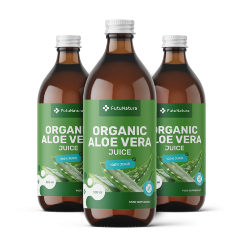 3x BIO Zumo de aloe vera, en total 1500 ml