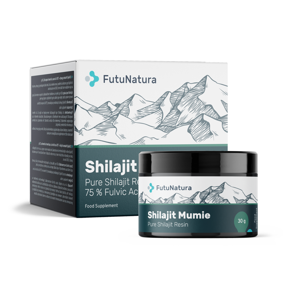 Shilajit Mumie resin - 75% fulvic acid.