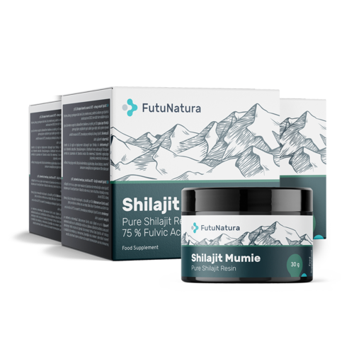 3x Shilajit Mumie resina – 75 % de ácido fulvico, en total 90 g