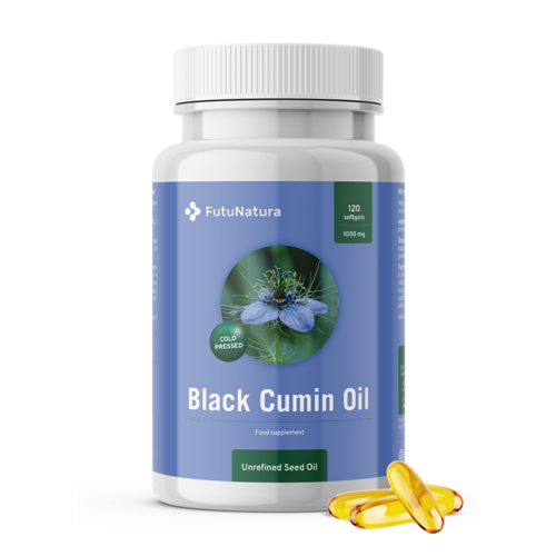 Aceite de comino negro 1000 mg, 120 cápsulas blandas