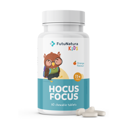 HOCUS FOCUS para niños, 60 comprimidos masticables