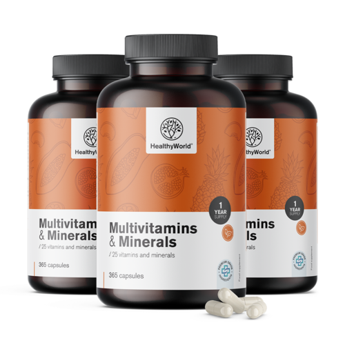 3x Multivitaminas y minerales, en total 1095 cápsulas