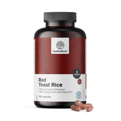 Arroz de levadura roja 250 mg en cápsulas.