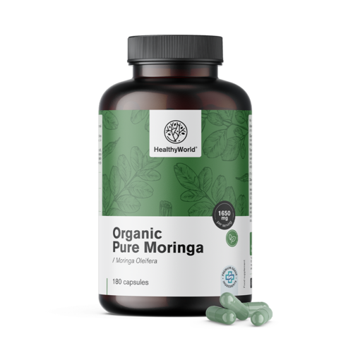 Moringa BIO 1650 mg, 180 cápsulas