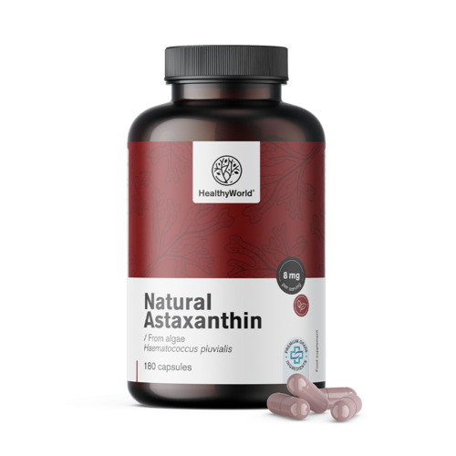 Astaxantina natural 160 mg, 180 cápsulas 