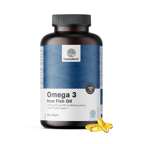 Omega-3 1000 mg con EPA y DHA.