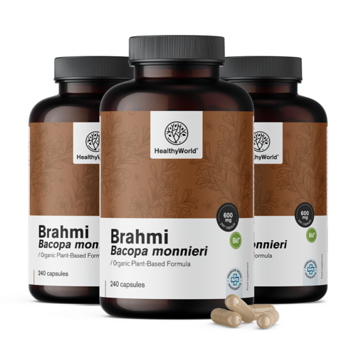 3x Brahmi 600 mg, en total 720 cápsulas