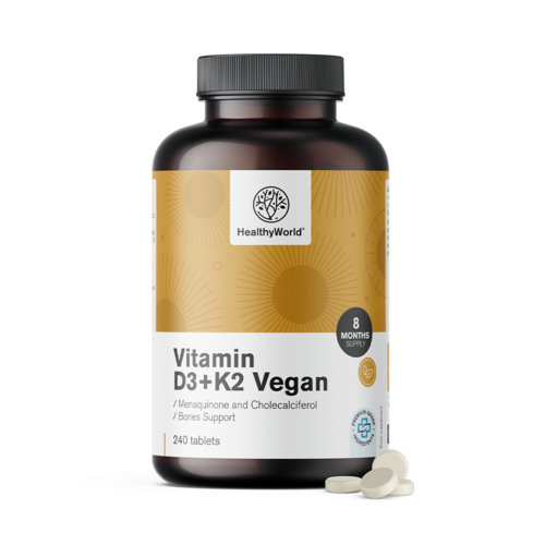 Vitaminas veganas D3+K2 