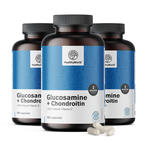 3x Glucosamina + condroitina, en total 540 cápsulas
