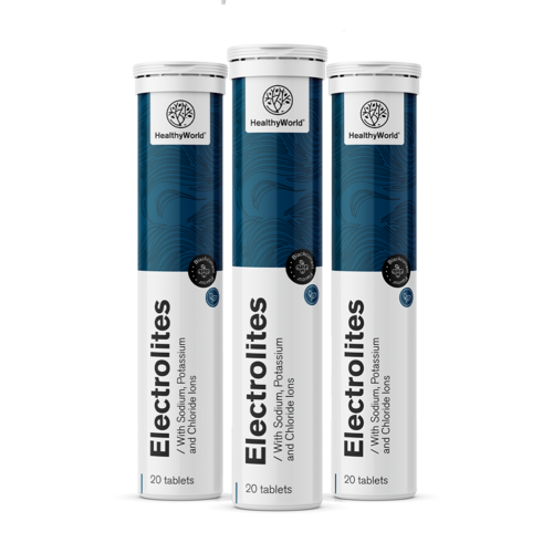 3x Electrolitos – comprimidos efervescentes, en total 60 comprimidos efervescentes