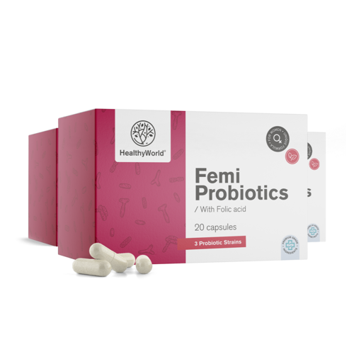 3x Femi Probiotics - para las mujeres, en total 60 cápsulas