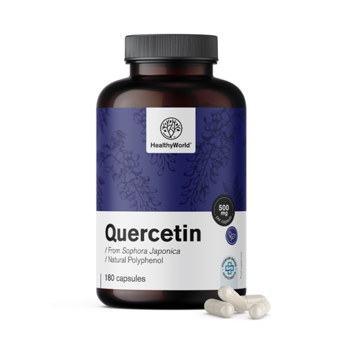 Quercetina 500 mg, 180 cápsulas
