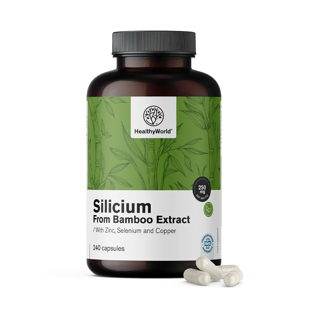 Silicio 250 mg - de extracto de bambú.