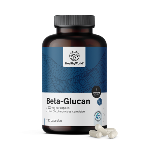 Beta-glucano 500 mg, 120 cápsulas