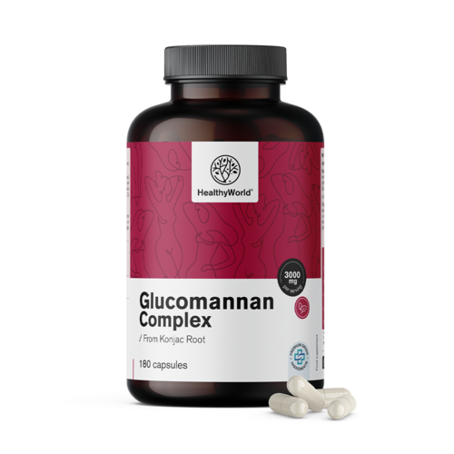 Complejo de glucomanano 3000 mg, 180 cápsulas