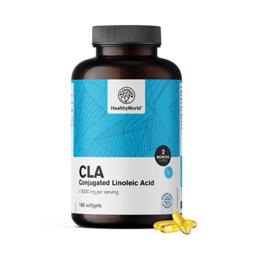 CLA 3000 mg - ácido linoleico conjugado, 180 cápsulas blandas