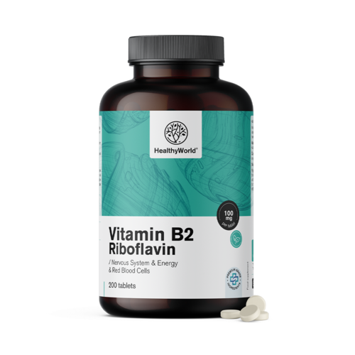 Vitamina B2 - riboflavina 100 mg, 200 comprimidos