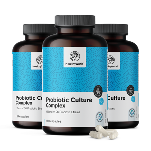 3x Probiotic Culture - complejo de cultivos microbiológicos, en total 360 cápsulas