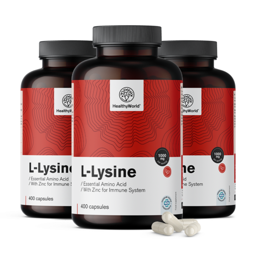 3x L-lisina 1000 mg, en total 1200 cápsulas