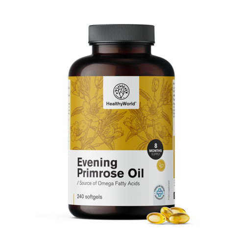 Aceite de onagra 1000 mg, 240 cápsulas blandas