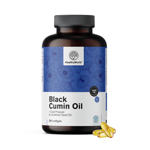 Aceite de comino negro 1000 mg, 360 cápsulas blandas