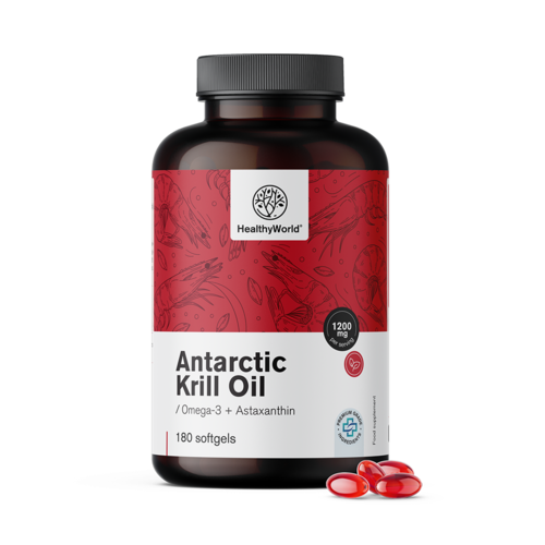 Aceite de krill 1200 mg, 180 cápsulas blandas