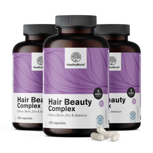 3x Hair Beauty Complex - vitaminas y minerales para el cabello, en total 360 cápsulas