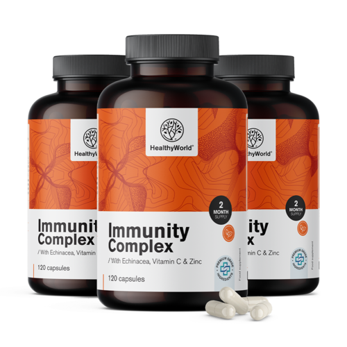 3x Immunity Complex - para el sistema inmunológico, en total 360 cápsulas