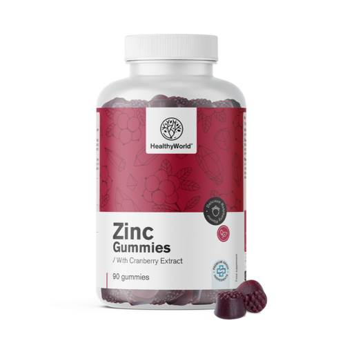 Zinc con extracto de arándano rojo, 90 gominolas
