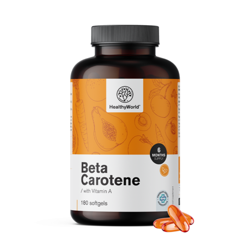 Beta-caroteno 25.000 UI, 180 cápsulas blandas