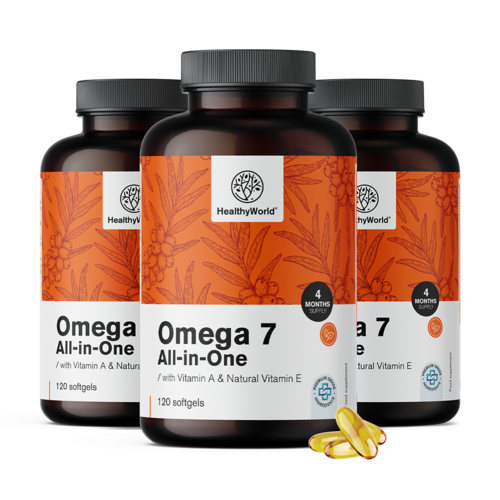 3x Omega-7 All-in-One, en total 360 cápsulas blandas