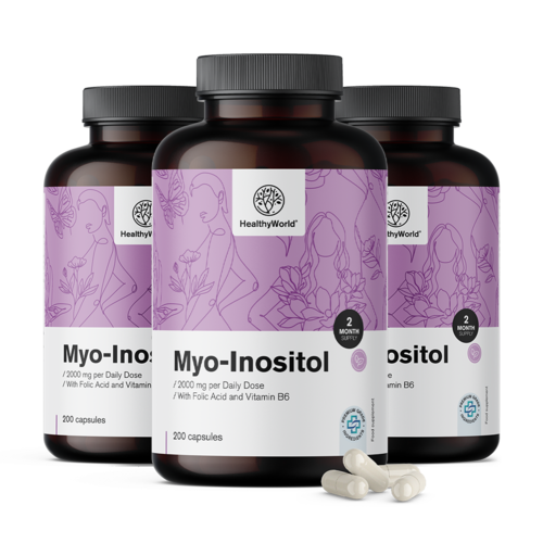 3x Mio-inositol 2000 mg, en total 600 cápsulas
