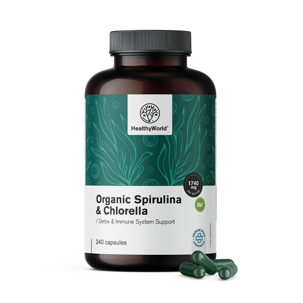 Espirulina y chlorella 1740 mg