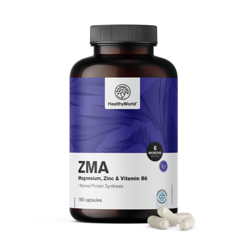 ZMA – magnesio, zinc y B6, 180 cápsulas