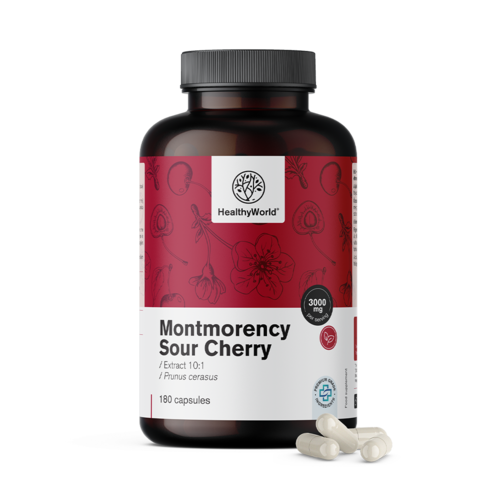 Cereza Montmorency 3000 mg, 180 cápsulas