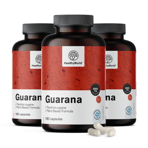 3x Guaraná 4800 mg, en total 540 cápsulas