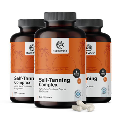 3x Self-Tanning Complex – apoyo al bronceado natural, en total 540 cápsulas