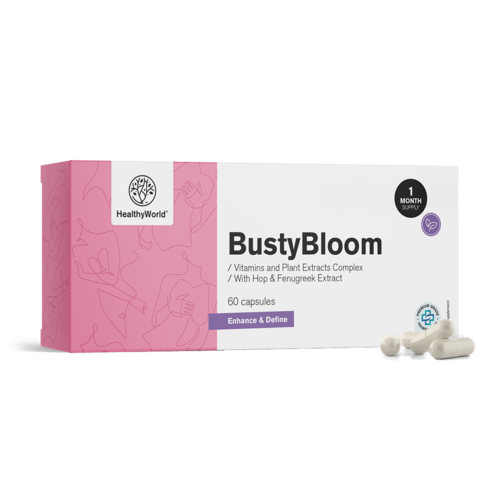 BustyBloom – complejo de vitaminas y extractos vegetales, 60 cápsulas
