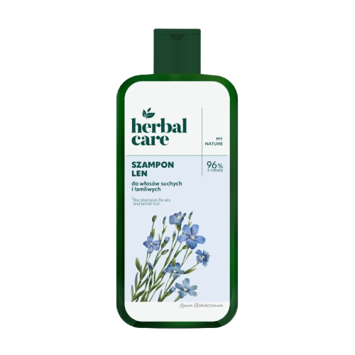 Champú para cabello seco y dañado con lino, 330 ml