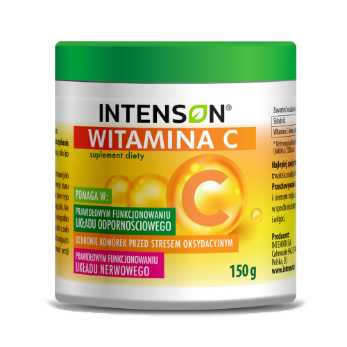 Vitamina C en polvo.